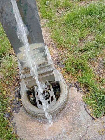 riparazione fontana parco levi
