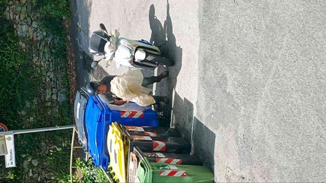 scarico materiale di scarto