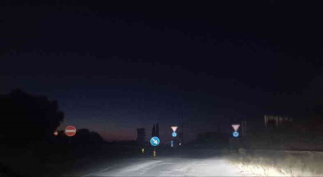 Segnalazione mancata illuminazione; Str. Vicinale Palombaro/Via dei Portuali - area di svincolo rotatoria Bisceglie sud dir. Outlet Molfetta